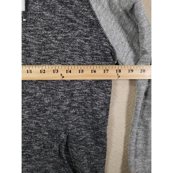 21 Men Sweater Mens Small Gray Colorblock Long Sleeve Full Zip Hoodie Pockets - Picture 11 of 12